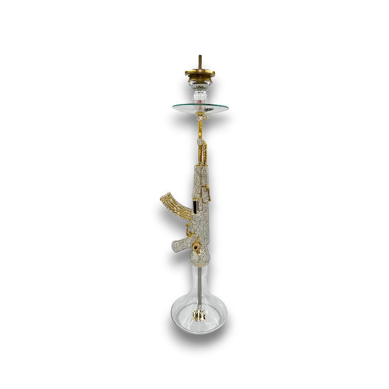 Large AK47 Style Hookah with Swarovski Crystals
