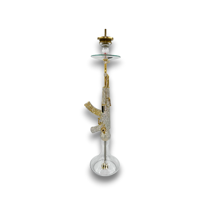 Large AK47 Style Hookah with Swarovski Crystals