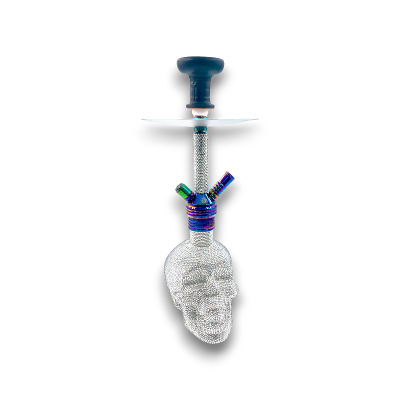 19-inch Skull Hookah with Crystal Accents