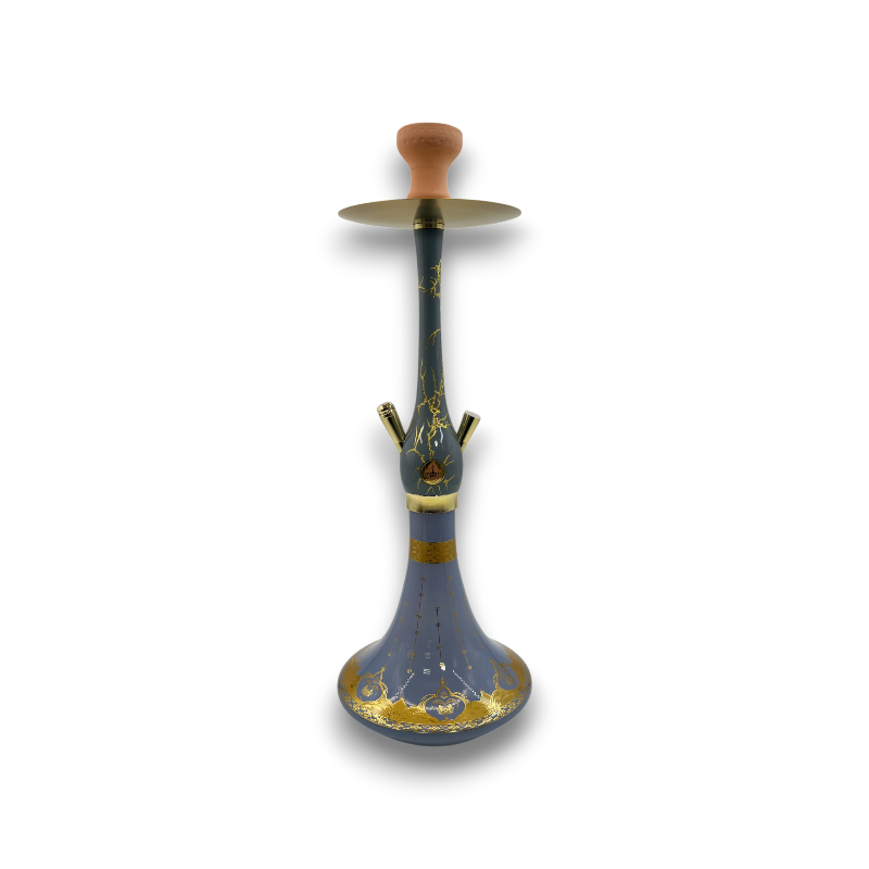 Khateeb 27-Inch Cracked Wood Design Hookah
