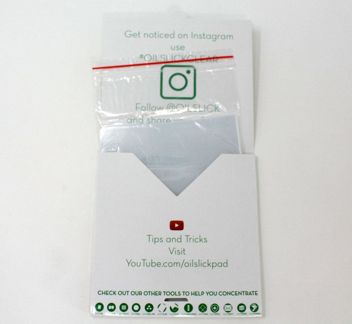 Oil Slick Clear FEP Concentrate Storage Sheets 50 Pack