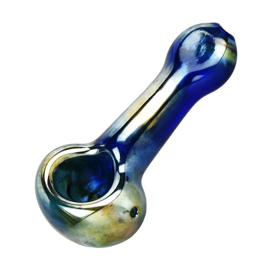 Oil Slick Lightweight Glass Spoon Pipe