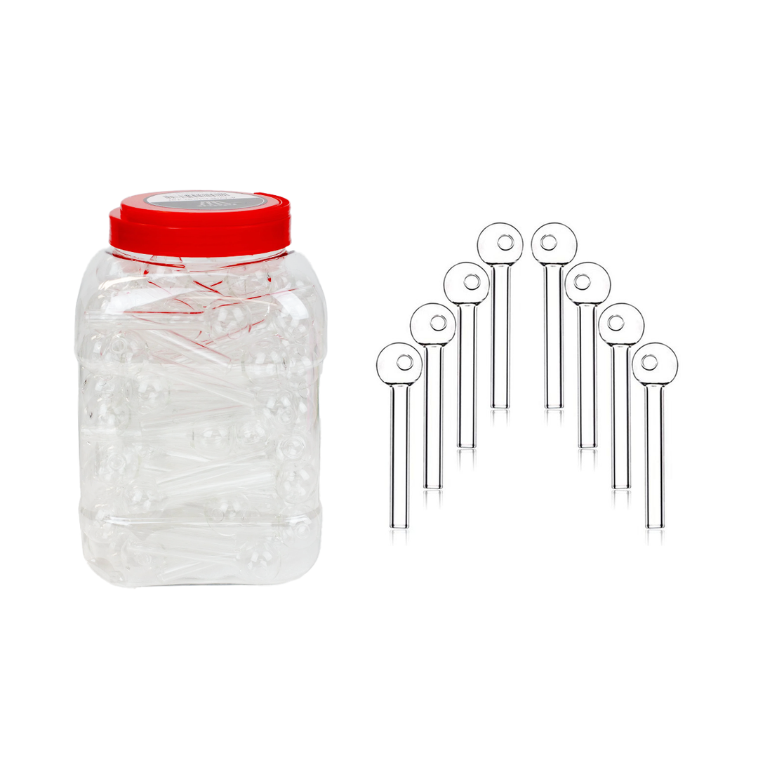 4-Inch Heavy Clear Oil Burner - 90 Count