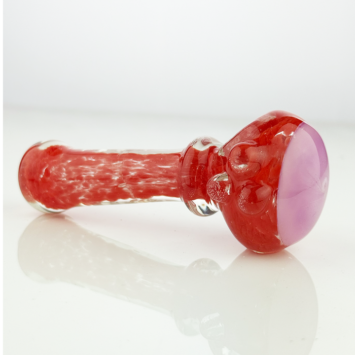 4-Inch Frit Glass Hand Pipe with Color Tube Head