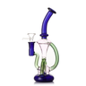 Vibrant 9-Color Recycler Water Pipe - 14mm Male Joint