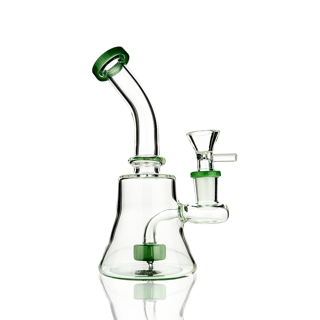 Compact 6-Inch Glass Water Pipe with Decal
