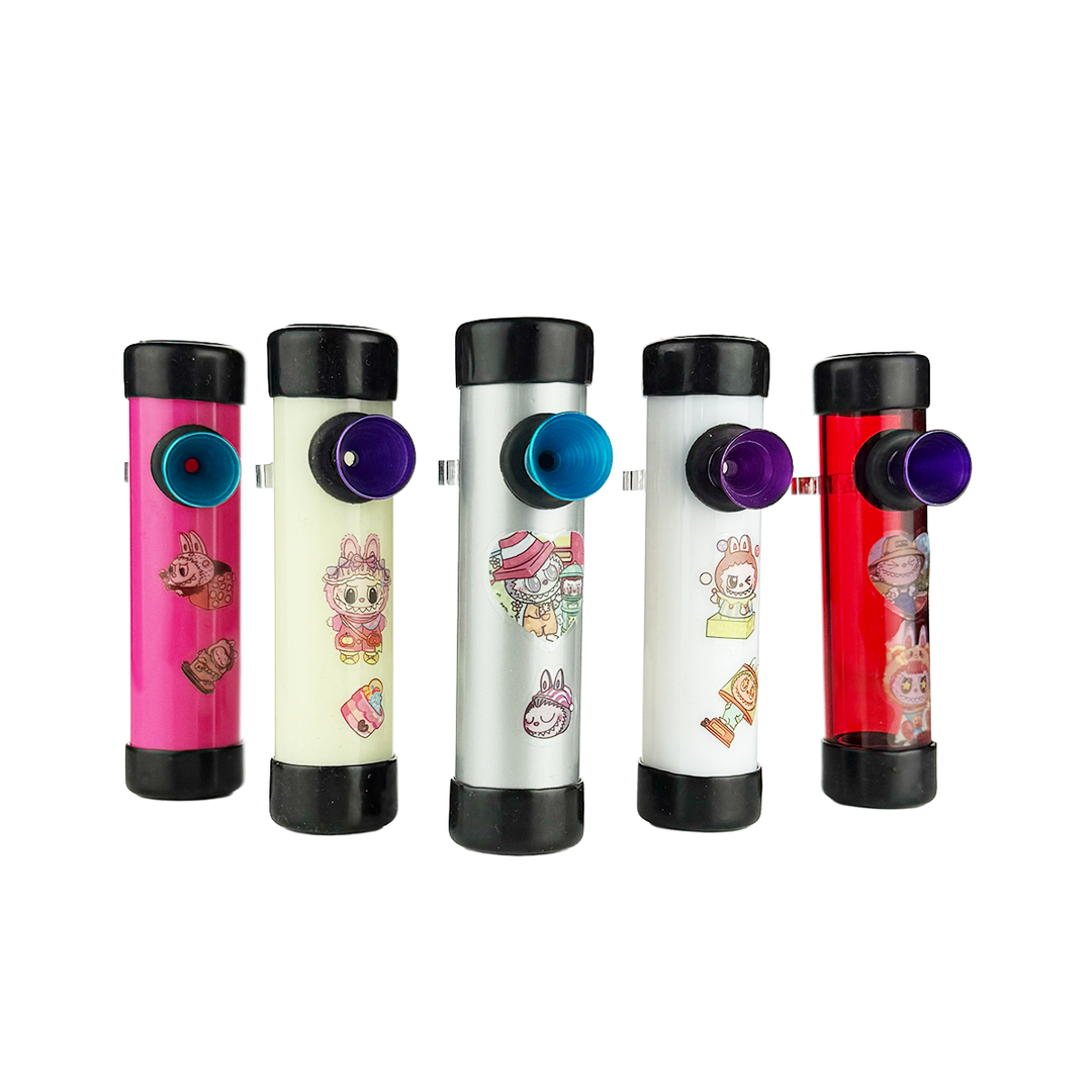 Labubu Design 4-Inch Acrylic Steam Roller Pipe