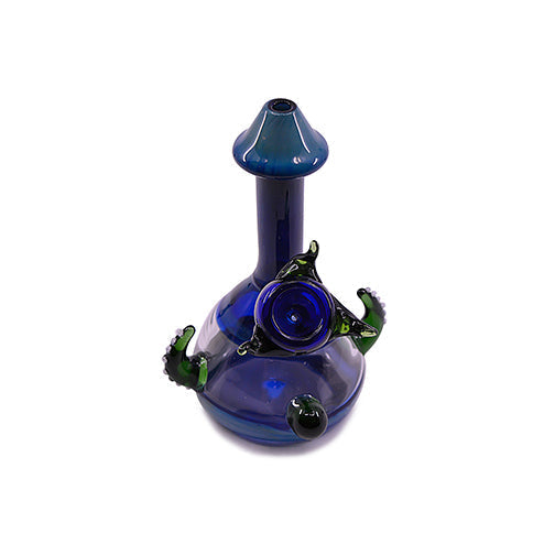 Mushroom Art Glass Bubbler - 8 Inch