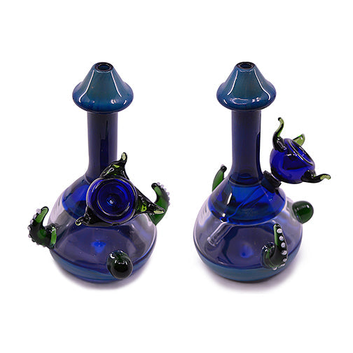 Mushroom Art Glass Bubbler - 8 Inch