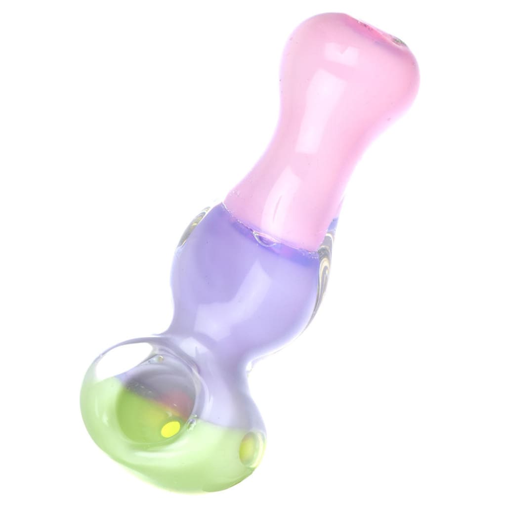 Pastel Color Block Glass Spoon Pipe - 3.75’