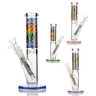 10-Inch Straight WigWag Decal Water Pipe with 14mm Bowl