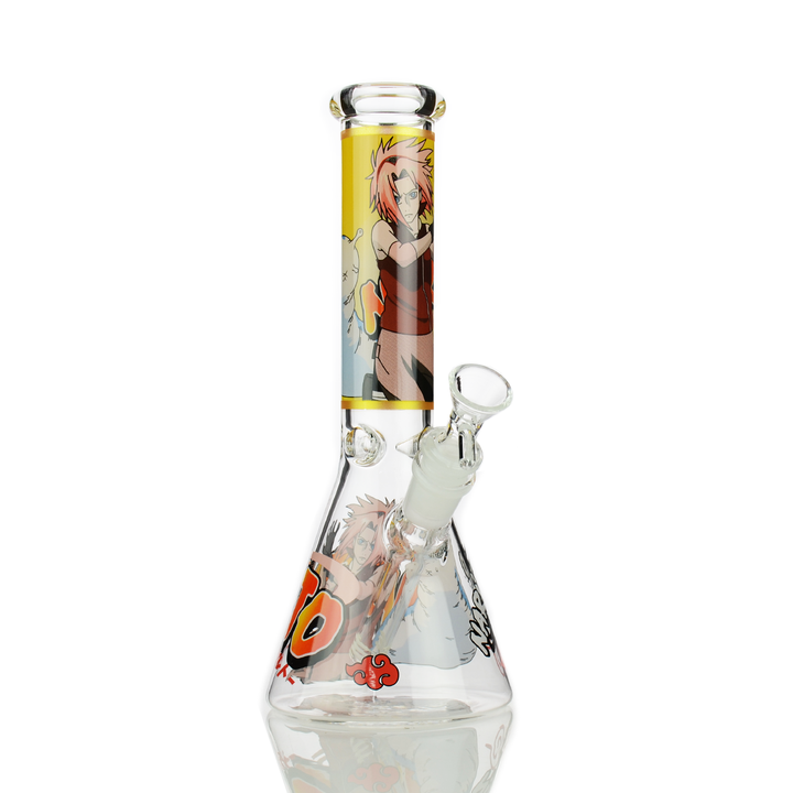 10-Inch Naruto Decal Beaker Bong with 14mm Bowl