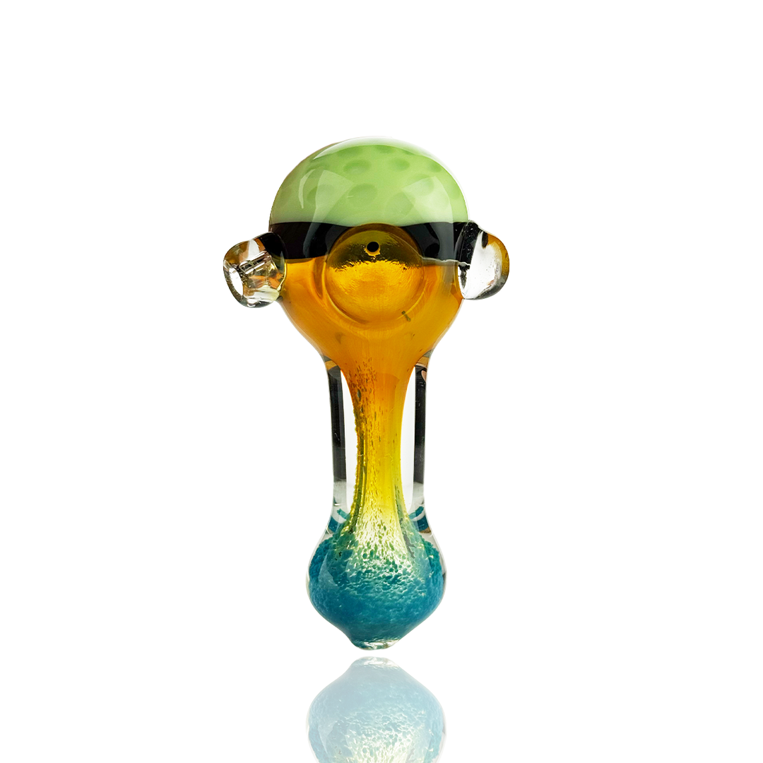 4.5in Slime Head Gold Fume Hand Pipe