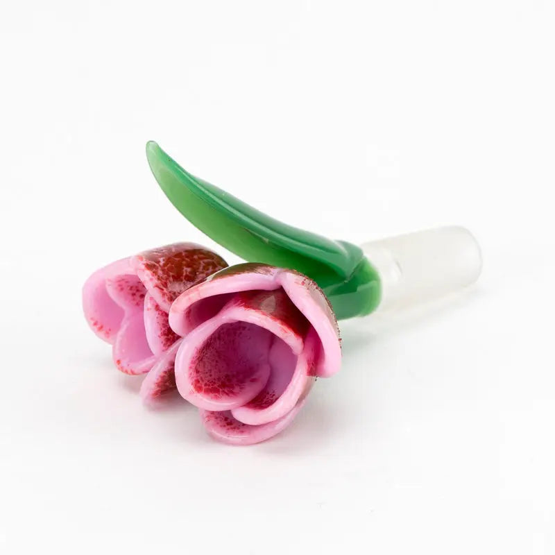 Empire Glassworks Pink Tulip Double Hitter Bowl