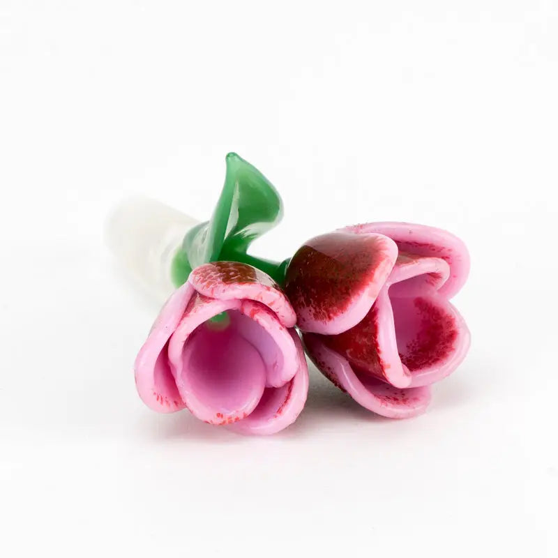 Empire Glassworks Pink Tulip Double Hitter Bowl