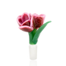 Empire Glassworks Pink Tulip Double Hitter Bowl