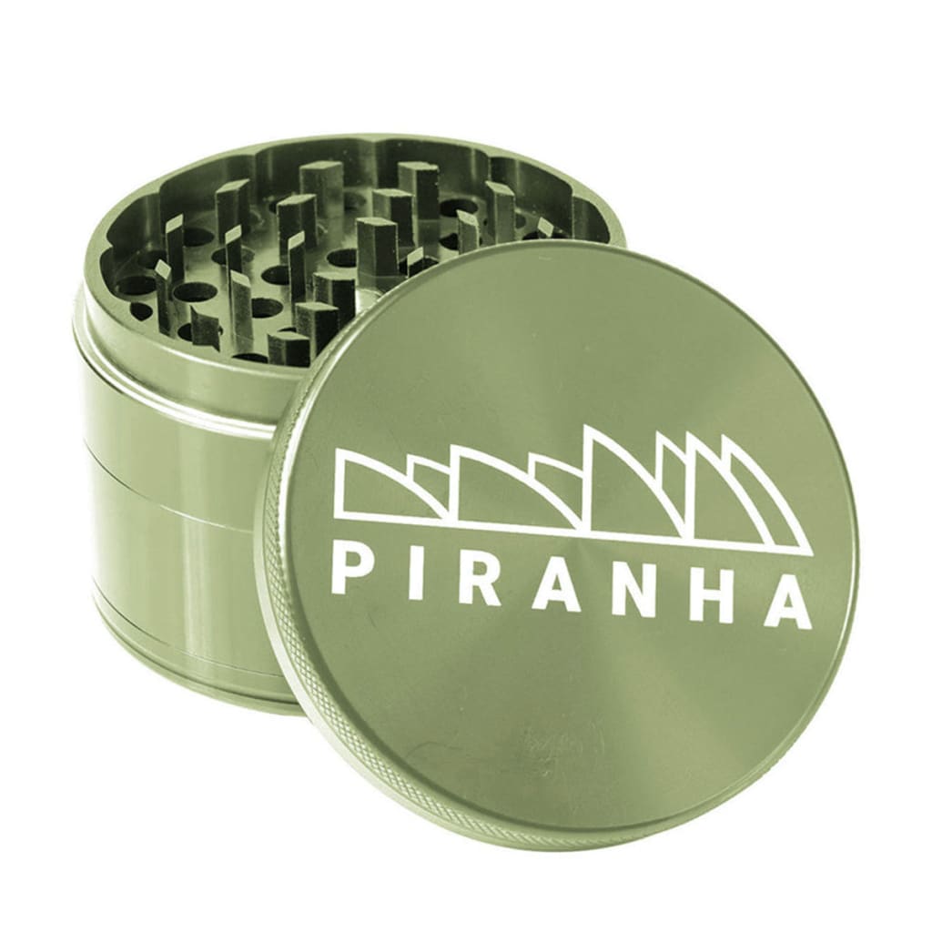 Piranha Aluminum Grinder With Strong Magnetic Lid