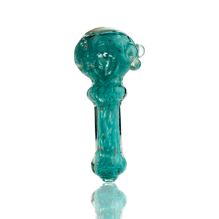 4-Inch Frit Glass Hand Pipe with Color Tube Head