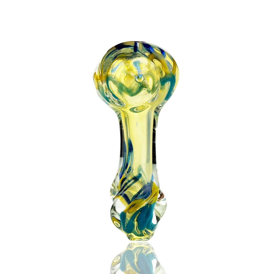 Compact 2.5-Inch Silver Fume Twisted Hand Pipe