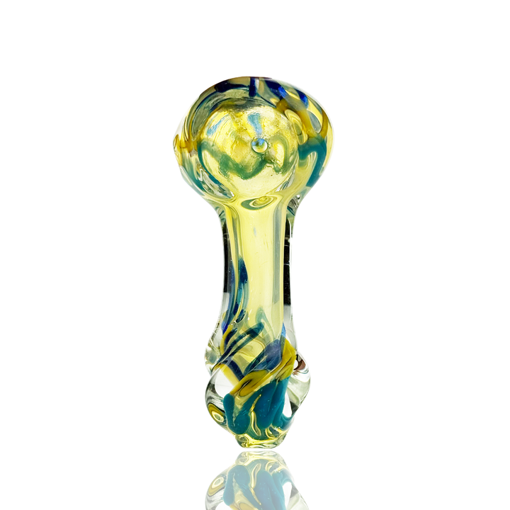 Compact 2.5-Inch Silver Fume Twisted Hand Pipe