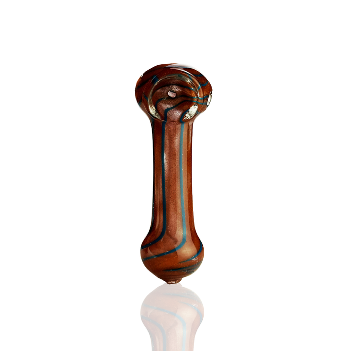 Compact 3-Inch Glass Spoon Pipe with Frit Design