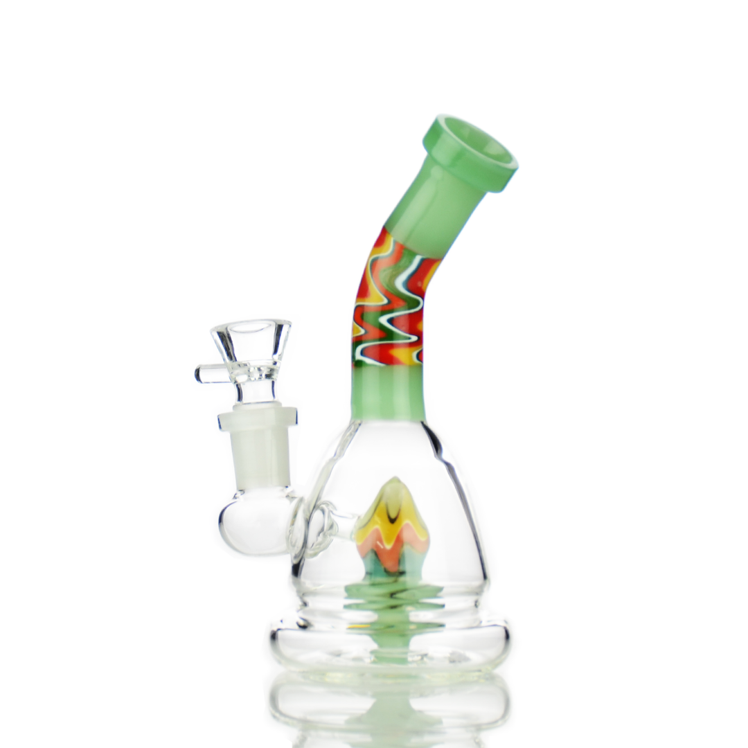 6 Inch Water Pipe with Dome Shower Perc and 14mm Bowl