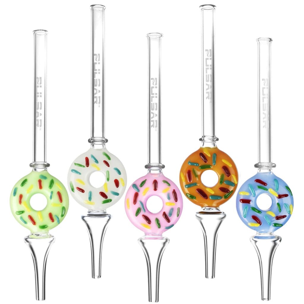 Pulsar Frosted Donut Dab Straw - 9’ / Colors Vary