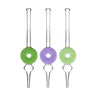 Durable Boro Glass Donut Dab Straw With Assorted Colors