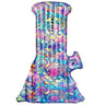 Inflatable Water Pipe Pool Float With Neon Shrooms Design