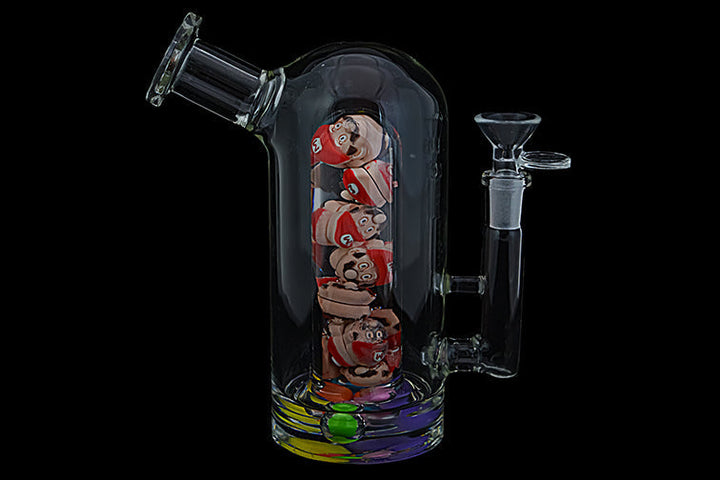 7.5-Inch Capsule Glass Water Pipe with Surprises