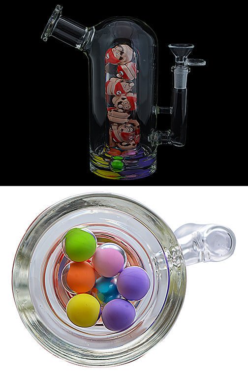 7.5-Inch Capsule Glass Water Pipe with Surprises
