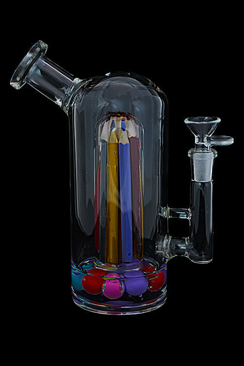 7.5-Inch Capsule Glass Water Pipe with Surprises