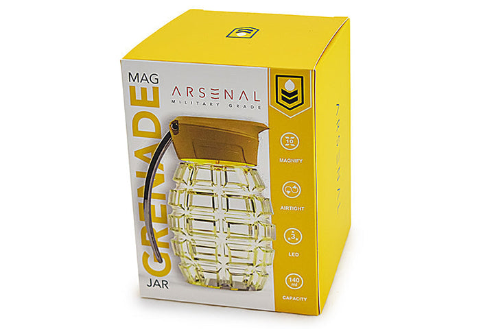 LED Magnifying Grenade Stash Jar