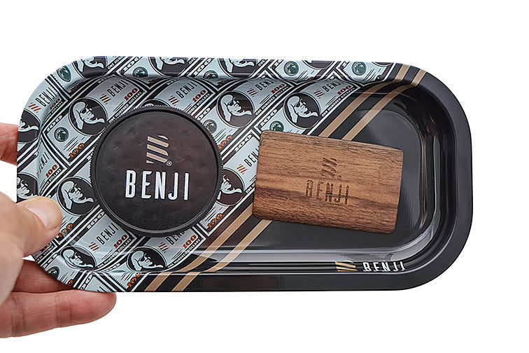 Holographic Slim Rolling Tray Kit with Grinder