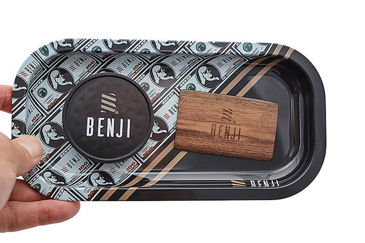 Holographic Slim Rolling Tray Kit with Grinder