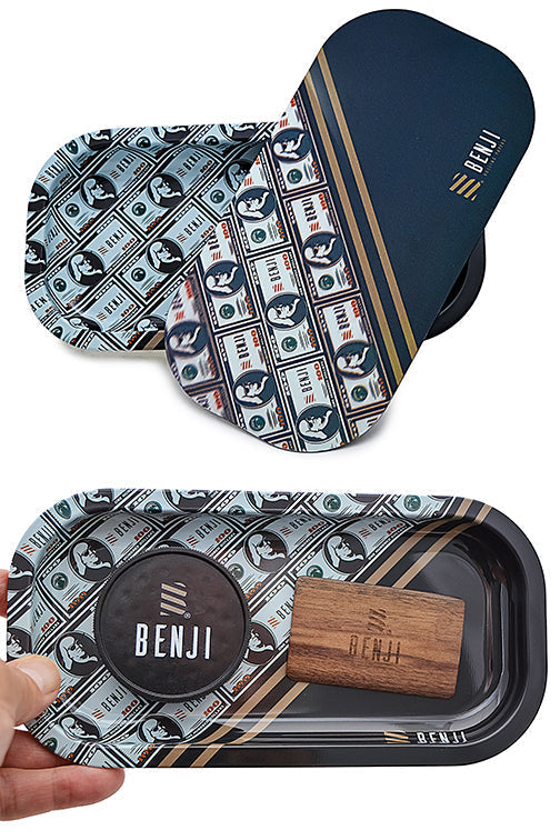 Holographic Slim Rolling Tray Kit with Grinder