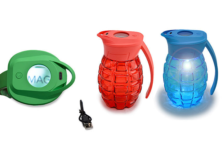 LED Magnifying Grenade Stash Jar