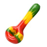 Rasta Color Block Spoon Pipe - 4.75borosilicate Glass Hand Pipe