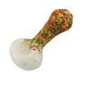 Rasta Colored Frit Borosilicate Glass Spoon Pipe For Travel