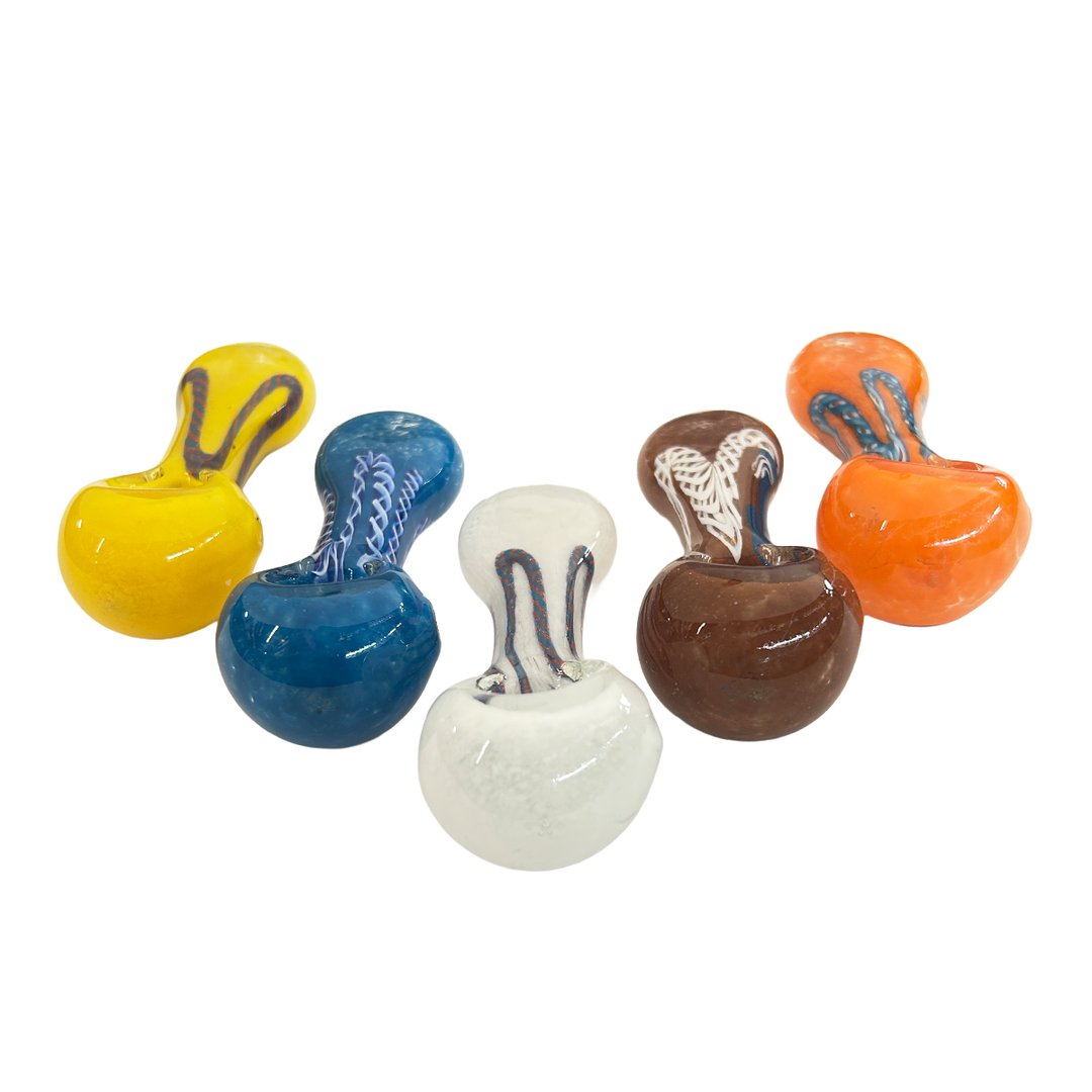 3.5 Inch Color Frit Spoon Hand Pipe