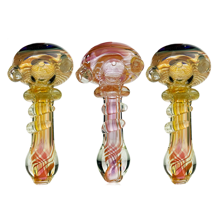 4.5in Gold Fume Spoon Glass Pipe