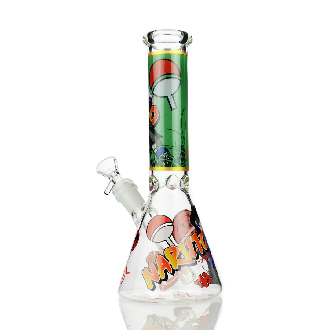 10-Inch Naruto Decal Beaker Bong with 14mm Bowl