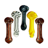 Compact 3-Inch Glass Spoon Pipe with Frit Design