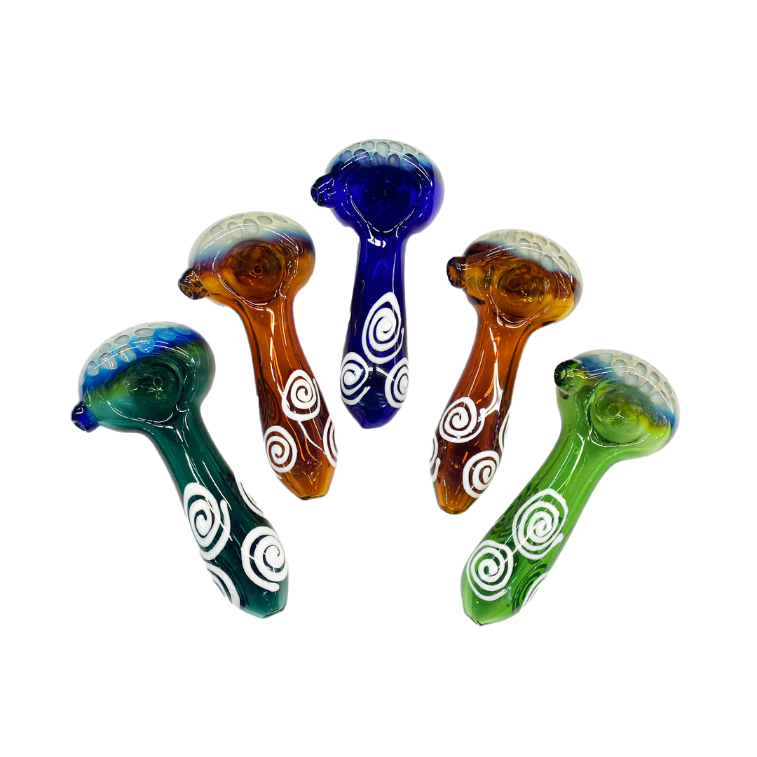 4.5 Inch Honeycomb Head Glass Tube Pipe