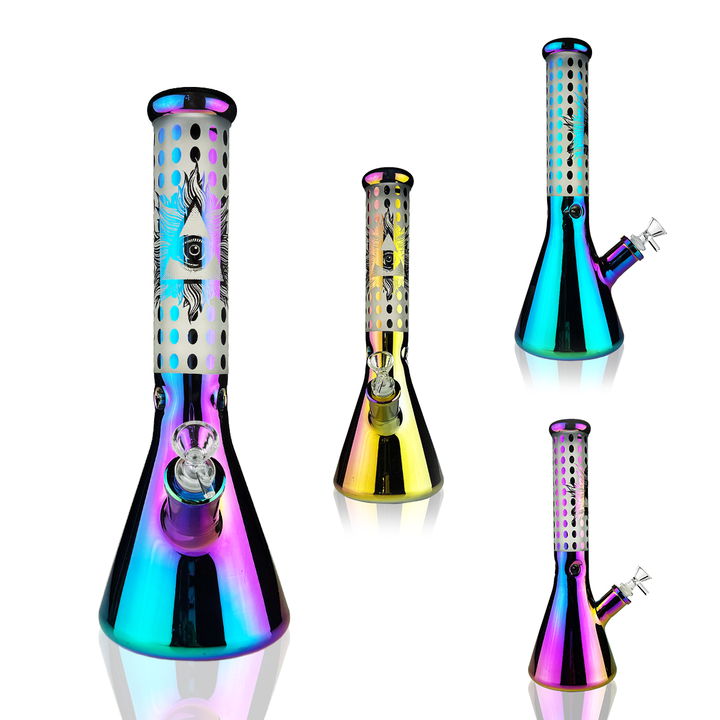 14 Inch Electroplated Beaker Bong with 14mm Bowl