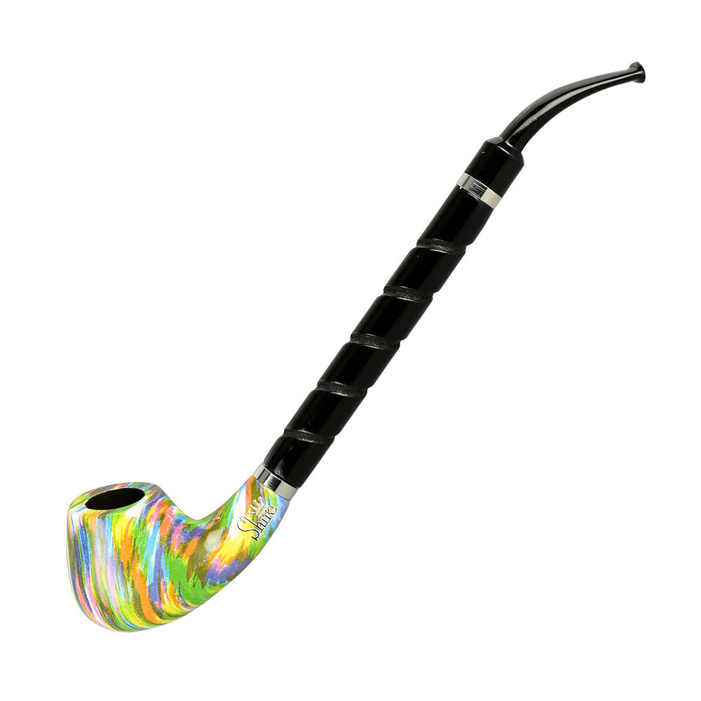 Rainbow Wood Pipe with Spiral Bent Brandy Stem