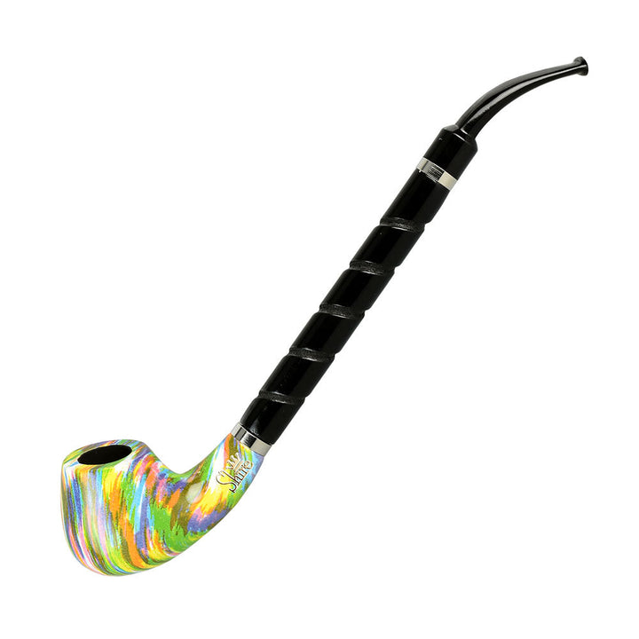 Rainbow Wood Pipe with Spiral Bent Brandy Stem