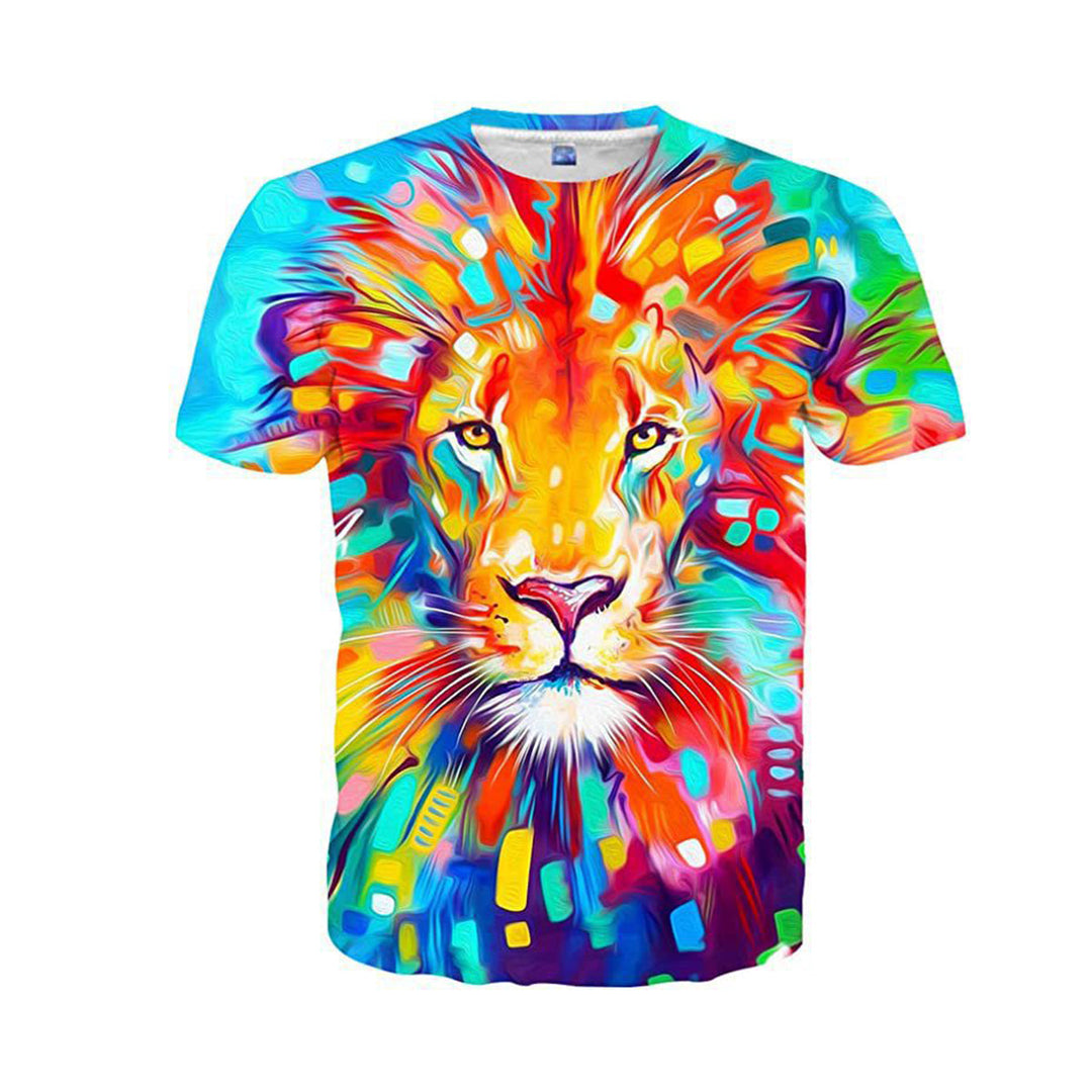 Lion Graphic Polyester T-Shirt 6-Pack