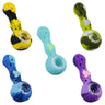 Silicone Bee Spoon With Raised Honeycomb Texture And Glass Bowl
