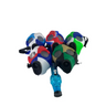 Silicone Gas Mask Bong with Blue Water Bong Attachment